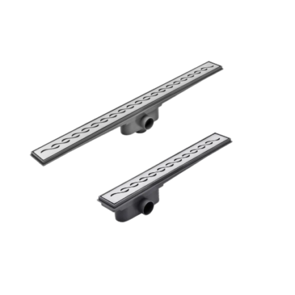 Rejilla Lineal Serie Rio Atrim - Wave Acero Inoxidable  -  Largos 45 y 60 cm - Salida Horizontal y vertical de 40 mm